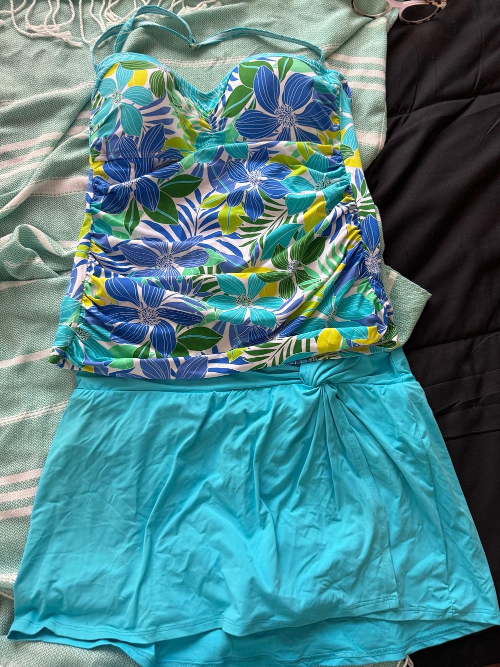 Bleu Rod Beattie Bright Turquoise Swim Sarong with Side Knot
